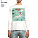 ロング tシャツ メンズ 長袖 ホワイト グレー デザイン XS S M L XL 2XL Tシャツ ティーシャツ T shirt long sleeve 016083 日本 特色 おしゃれ(4)
