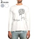 ロング tシャツ メンズ 長袖 ホワイト グレー デザイン XS S M L XL 2XL Tシャツ ティーシャツ T shirt long sleeve 016339 あじさい　梅雨　花