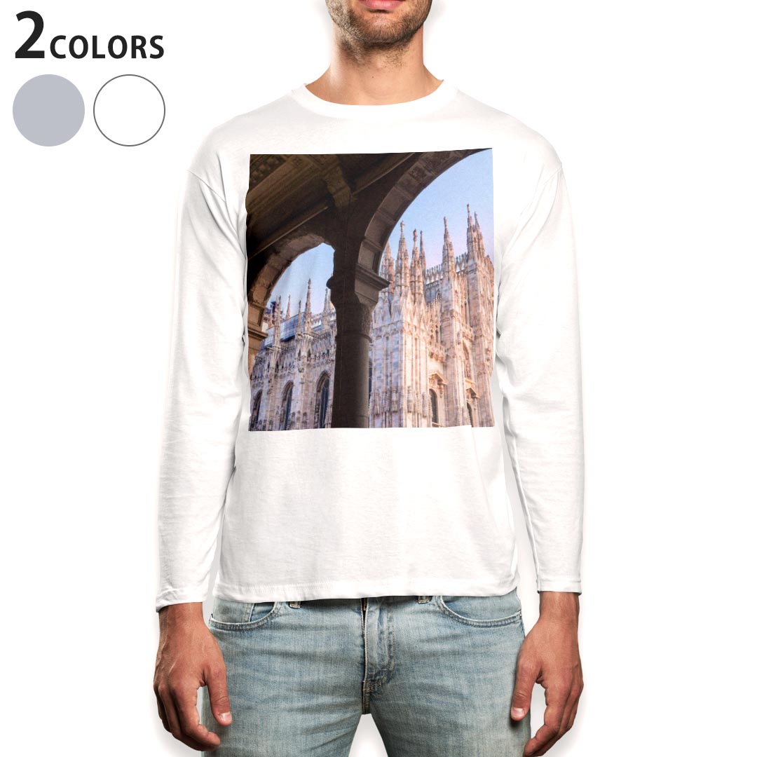 ロング tシャツ メンズ 長袖 ホワイト グレー デザイン XS S M L XL 2XL Tシャツ ティーシャツ T shirt..