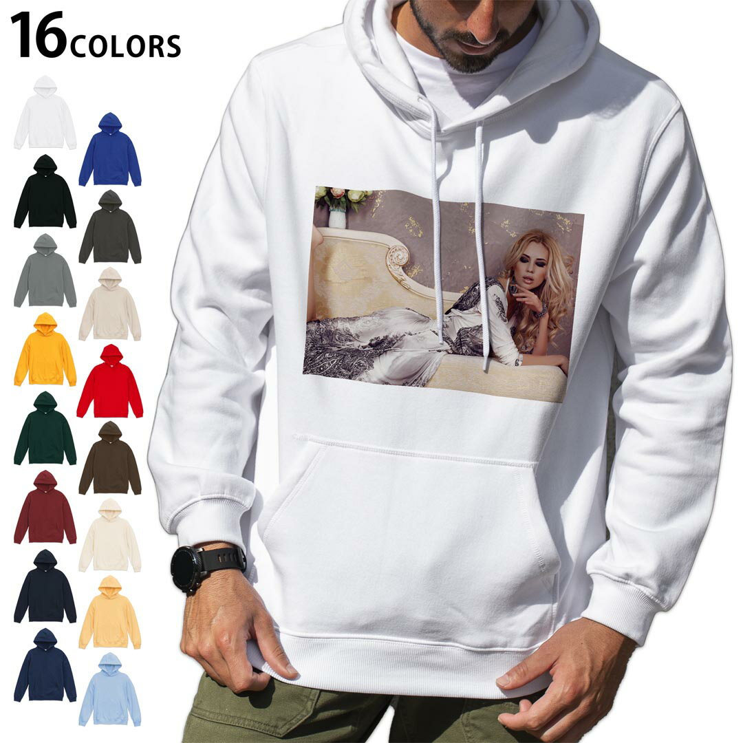 選べる16カラープルオーバー パーカー フーディ メンズ レディース ユニセックス 長袖 デザイン S M L XL 2XL hoodie 011495 おしゃれ　女性