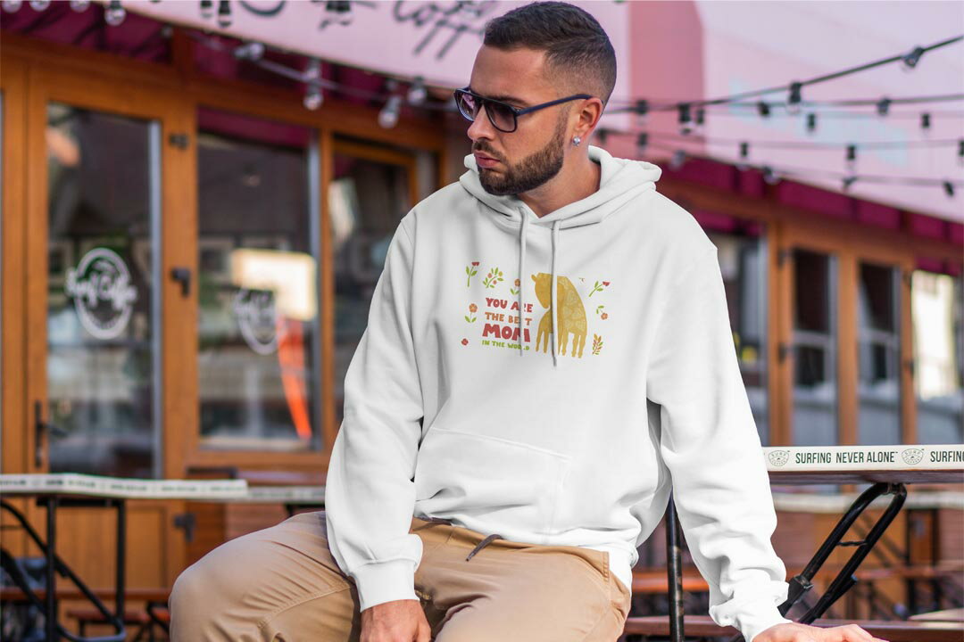 選べる14カラーパーカー メンズ レディース ユニセックス 長袖 ホワイト グレー ブラック デザイン S M L XL 2XL sweatshirt　trainer　白　黒　灰色　裏起毛　スウェット 013446 親子　きりん　英語