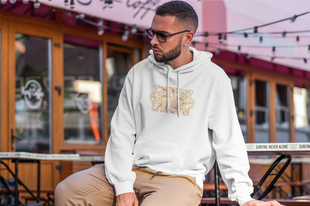 選べる14カラーパーカー メンズ レディース ユニセックス 長袖 ホワイト グレー ブラック デザイン S M L XL 2XL sweatshirt　trainer　白　黒　灰色　裏起毛　スウェット 013607 花　オレンジ　サイケデリック