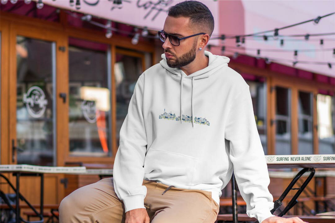 選べる14カラーパーカー メンズ レディース ユニセックス 長袖 ホワイト グレー ブラック デザイン S M L XL 2XL sweatshirt　trainer　白　黒　灰色　裏起毛　スウェット 014656 風景　景色　カラフル