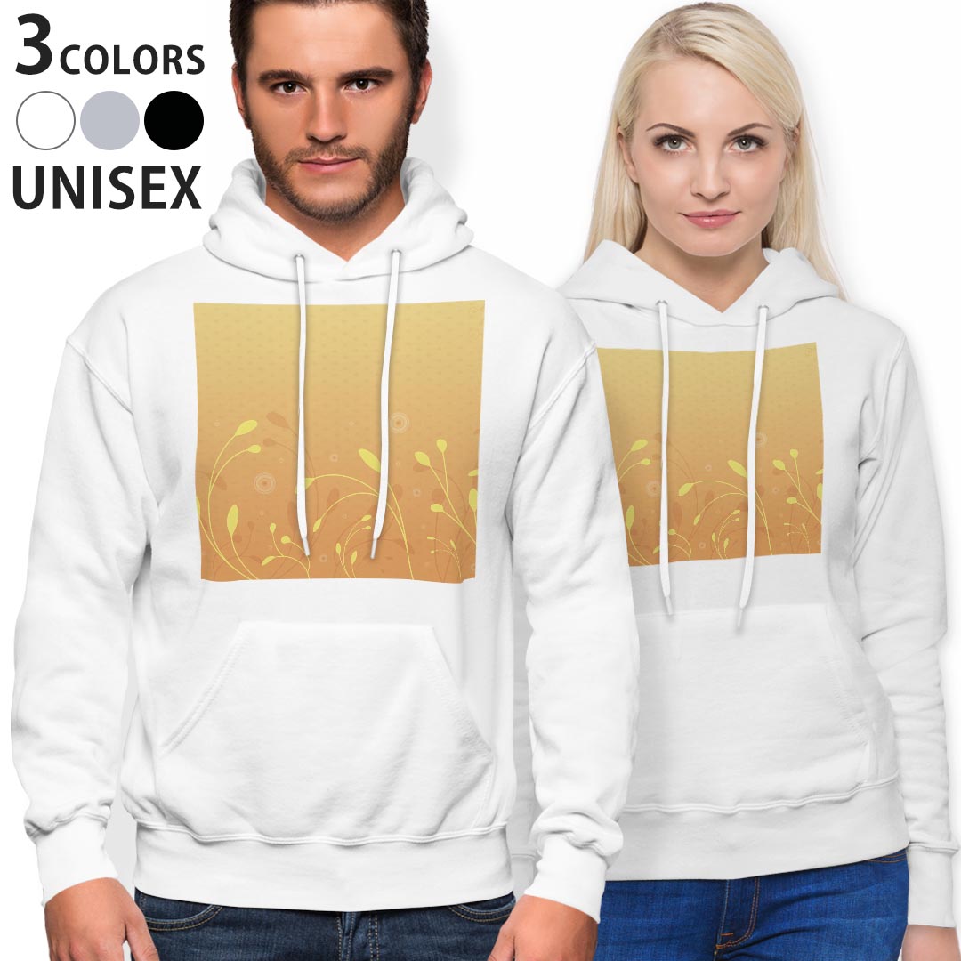 パーカー 男女 メンズ レディース 長袖 ホワイト グレー ブラック デザイン 150 S M L XL 2XL parker hooded sweatshirt フーディ 白　黒　灰色 001889 花　フラワー　オレンジ