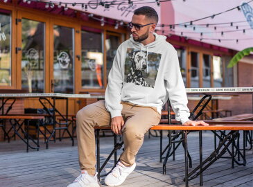 パーカー 男女 メンズ レディース 長袖 ホワイト グレー ブラック デザイン 150 S M L XL 2XL parker hooded sweatshirt フーディ 白 黒 灰色 002587 犬 動物 写真