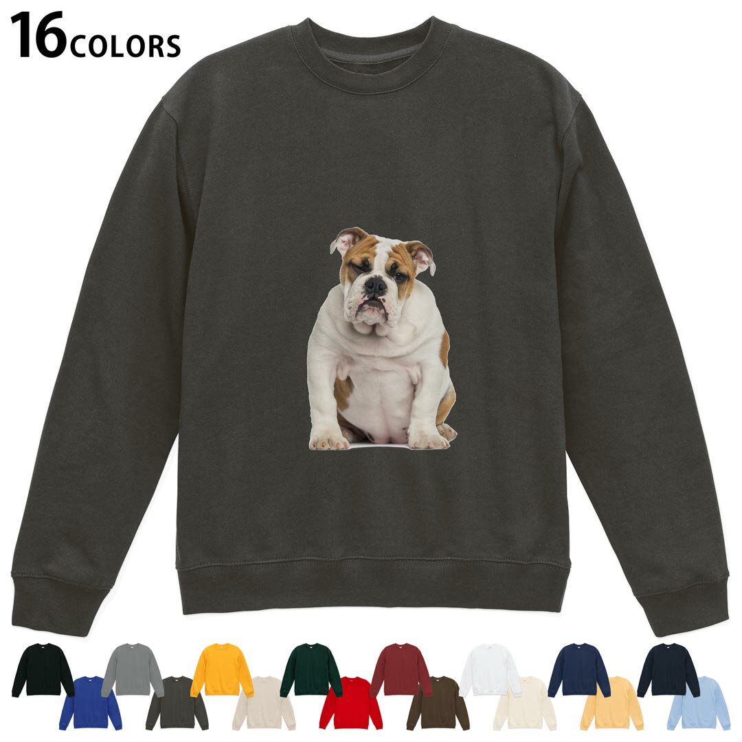 選べる16カラートレーナー メンズ レディース ユニセックス 長袖 デザイン S M L XL 2XL sweatshirt　trainer スウェット 002883 犬　動物　写真