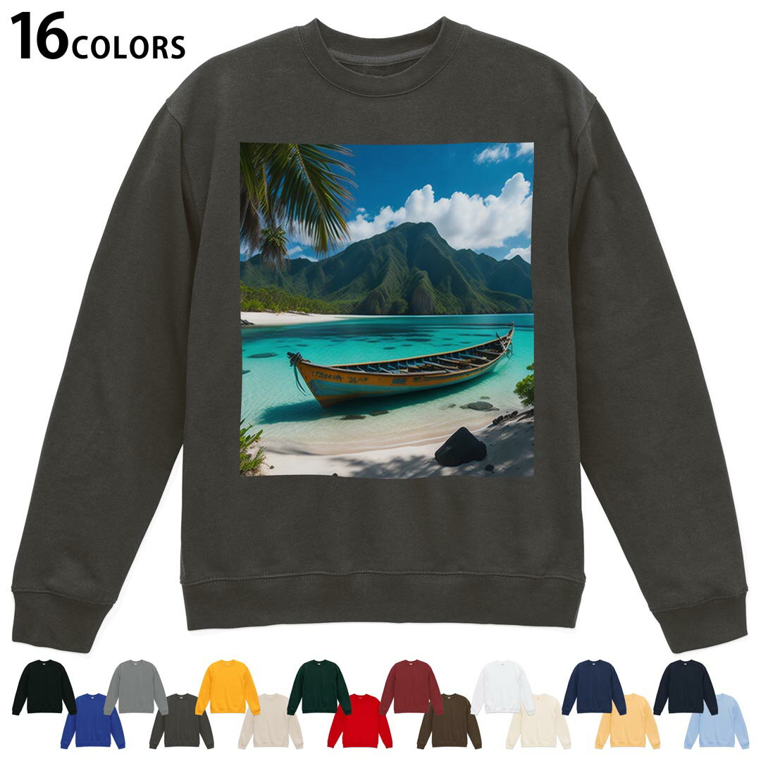 Collaboration - 選べる16カラートレーナー メンズ レディース ユニセックス 長袖 デザイン S M L XL 2XL sweatshirt　trainer スウェット 032597 夏 ビーチ 南国
