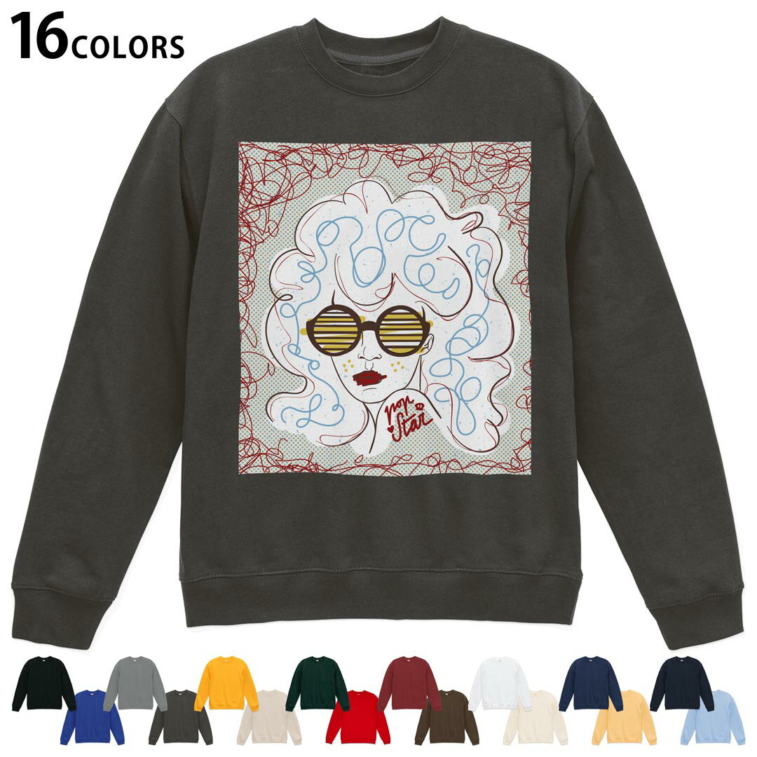 Collaboration - 選べる16カラートレーナー メンズ レディース ユニセックス 長袖 デザイン S M L XL 2XL sweatshirt　trainer スウェット 035987 アート 女性 メガネ