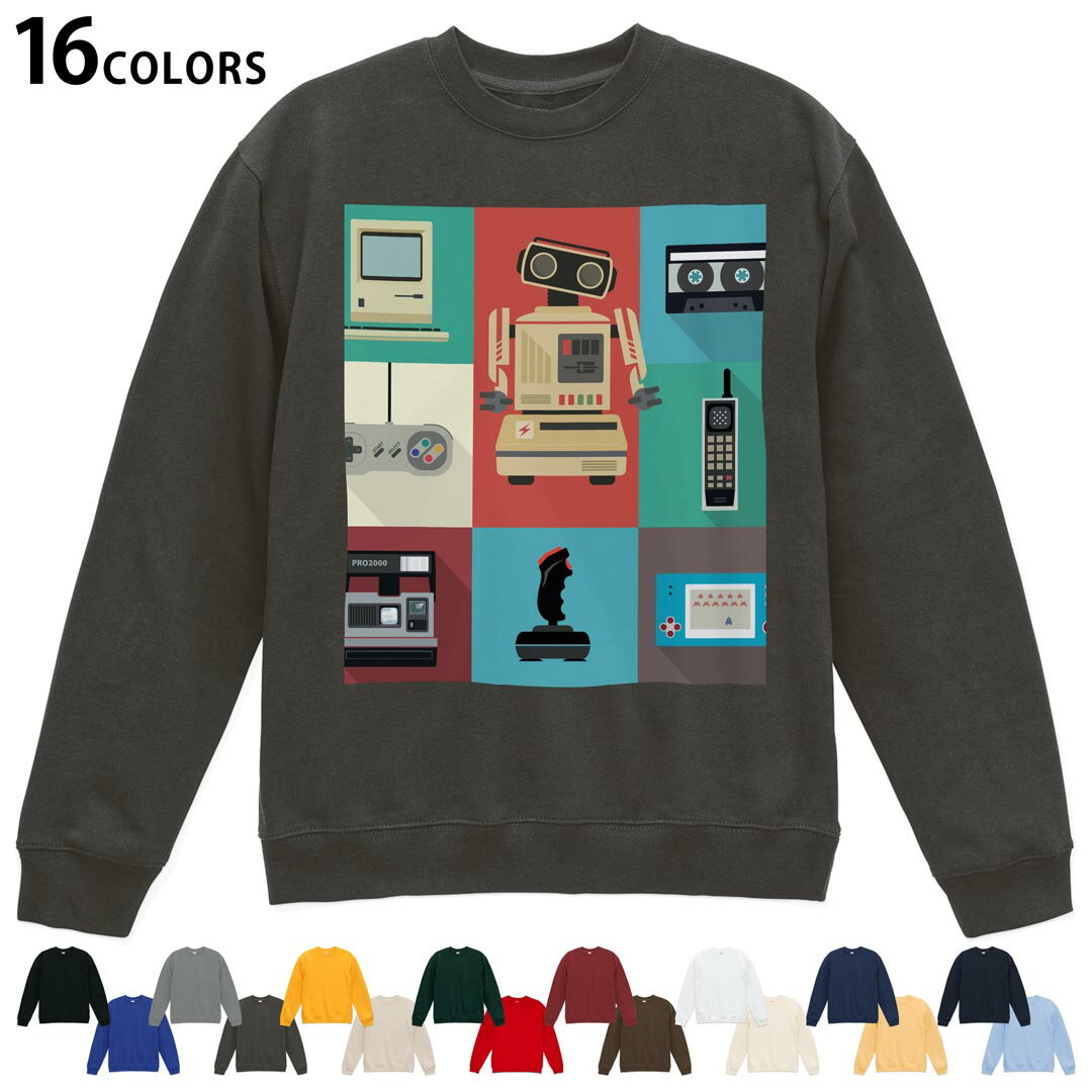 Collaboration - 選べる16カラートレーナー メンズ レディース ユニセックス 長袖 デザイン S M L XL 2XL sweatshirt　trainer スウェット 010292 ロボット　ゲーム　カラフル