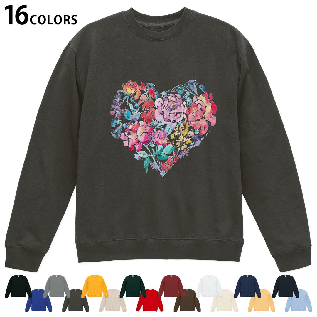 Other - 選べる16カラートレーナー メンズ レディース ユニセックス 長袖 デザイン S M L XL 2XL sweatshirt　trainer スウェット 013471 花　花柄　ハート