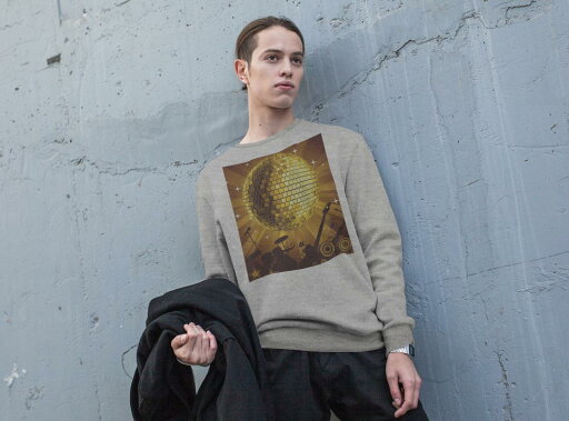 トレーナー メンズ 長袖 ホワイト グレー ブラック デザイン S M L XL 2XL sweatshirt trainer 白 黒 灰色 スウェット 002529 音楽 パーティー