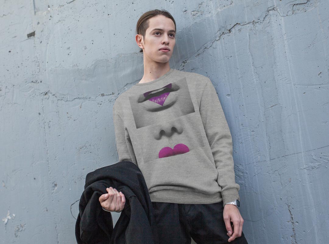 トレーナー メンズ 長袖 ホワイト グレー ブラック デザイン S M L XL 2XL sweatshirt　trainer　白　黒　灰色　スウェット 003606 メイク　写真　レトロ