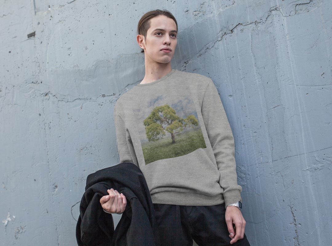 トレーナー メンズ 長袖 ホワイト グレー ブラック デザイン S M L XL 2XL sweatshirt　trainer　白　黒　灰色　スウェット 004647 木　空　写真