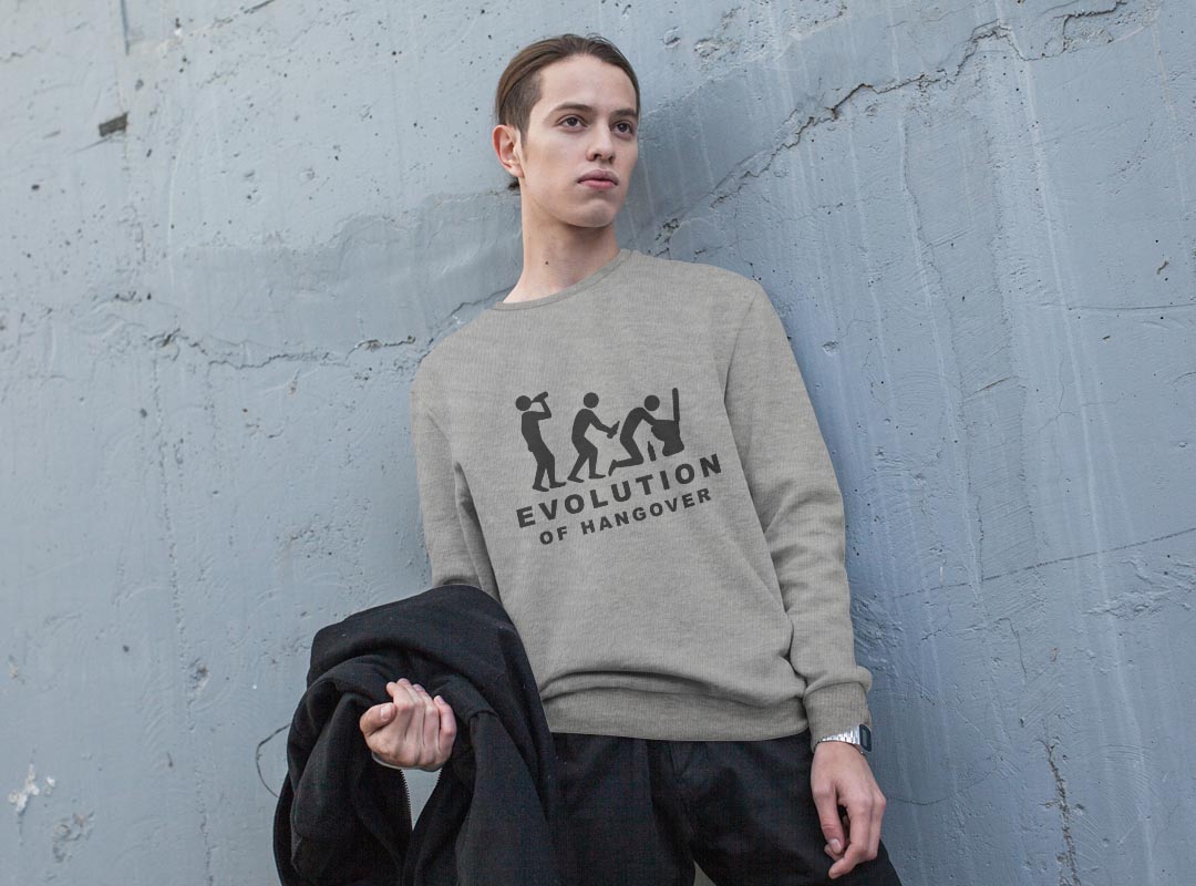 トレーナー メンズ 長袖 ホワイト グレー ブラック デザイン XS S M L XL 2XL sweatshirt　trainer　白　黒　灰色　裏起毛　スウェット 006168 人物　トイレ