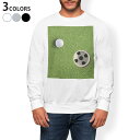 トレーナー メンズ 長袖 ホワイト グレー ブラック デザイン XS S M L XL 2XL sweatshirt trainer 白 黒 灰色 スウェット 000206 ゴルフ ショット 芝生(4)