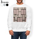 トレーナー メンズ 長袖 ホワイト グレー ブラック デザイン XS S M L XL 2XL sweatshirt trainer 白 黒 灰色 スウェット 000365 レンガ 茶色(4)