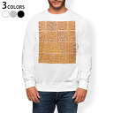 トレーナー メンズ 長袖 ホワイト グレー ブラック デザイン XS S M L XL 2XL sweatshirt trainer 白 黒 灰色 スウェット 001130 模様 四角(4)