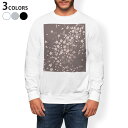 トレーナー メンズ 長袖 ホワイト グレー ブラック デザイン XS S M L XL 2XL sweatshirt trainer 白 黒 灰色 スウェット 001220 桜 花