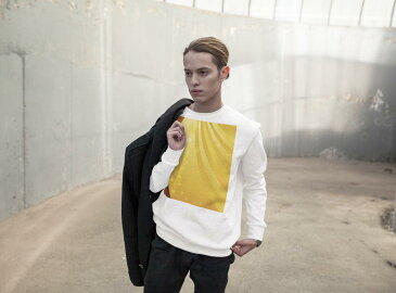 トレーナー メンズ 長袖 ホワイト グレー ブラック デザイン XS S M L XL 2XL sweatshirt trainer 白 黒 灰色 裏起毛 スウェット 002156 シンプル オレンジ