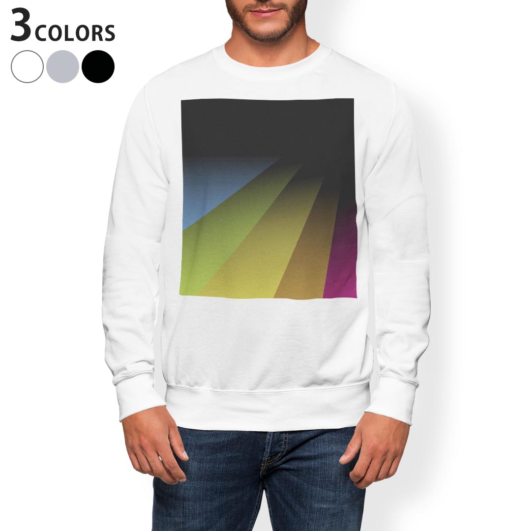 トレーナー メンズ 長袖 ホワイト グレー ブラック デザイン XS S M L XL 2XL sweatshirt trainer 白 黒 灰色 スウェット 002077 カラフル シンプル