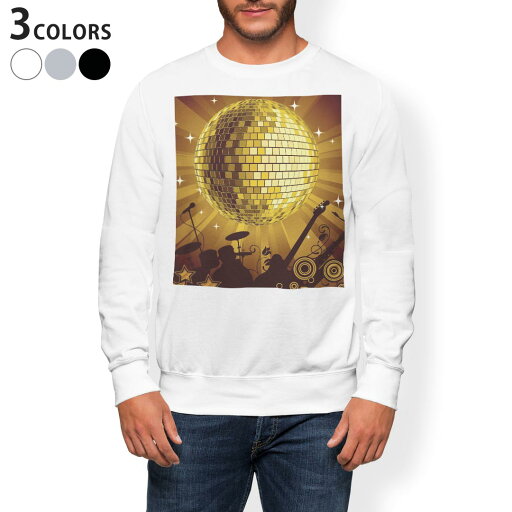 トレーナー メンズ 長袖 ホワイト グレー ブラック デザイン S M L XL 2XL sweatshirt trainer 白 黒 灰色 スウェット 002529 音楽 パーティー