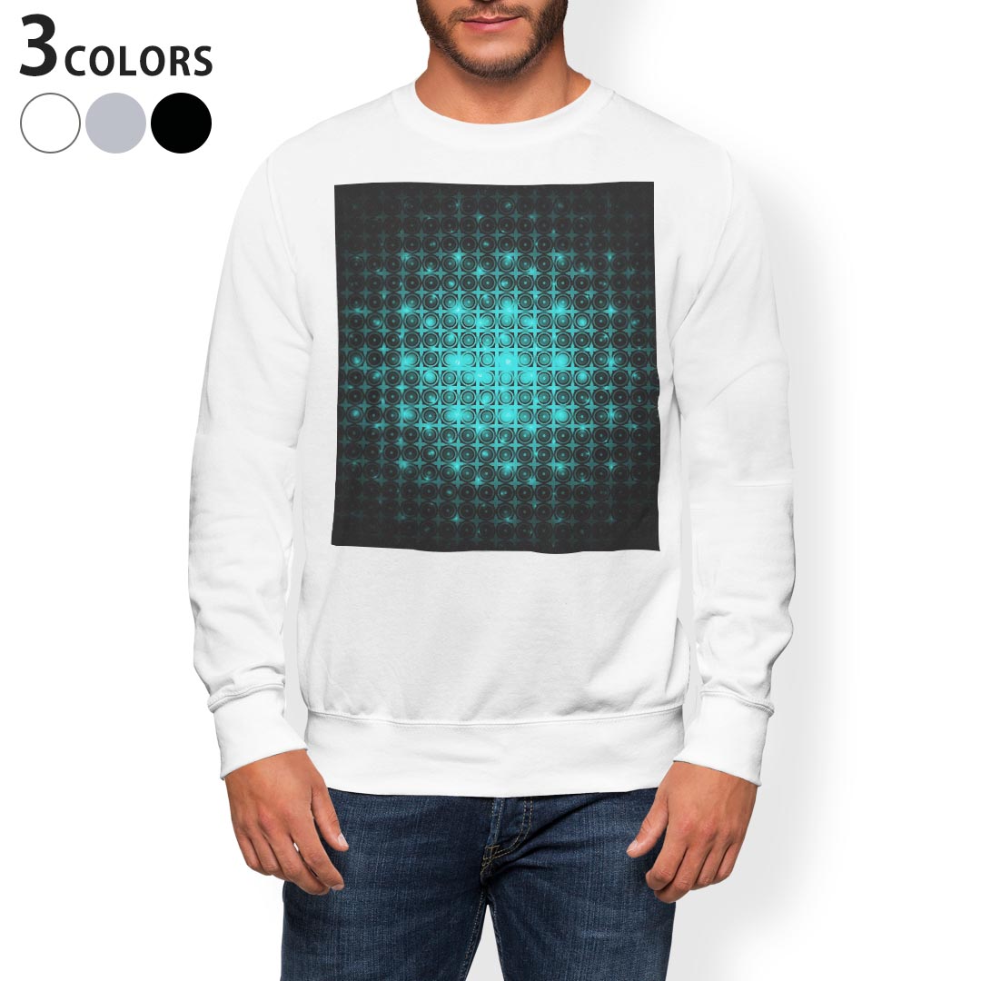 トレーナー メンズ 長袖 ホワイト グレー ブラック デザイン S M L XL 2XL sweatshirt　trainer　白　黒　灰色　スウェット 002594 シンプル　模様　青