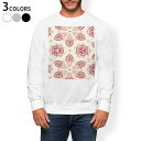 トレーナー メンズ 長袖 ホワイト グレー ブラック デザイン XS S M L XL 2XL sweatshirt trainer 白 黒 灰色 スウェット 004286 模様 エレガント 赤(4)