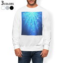 トレーナー メンズ 長袖 ホワイト グレー ブラック デザイン XS S M L XL 2XL sweatshirt trainer 白 黒 灰色 スウェット 004915 青 キラキラ イラスト(4)