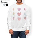 トレーナー メンズ 長袖 ホワイト グレー ブラック デザイン S M L XL 2XL sweatshirt trainer 白 黒 灰色 スウェット 005266 ハート 色彩 シンプル