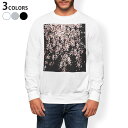 トレーナー メンズ 長袖 ホワイト グレー ブラック デザイン XS S M L XL 2XL sweatshirt trainer 白 黒 灰色 スウェット 005308 桜 ピンク 黒
