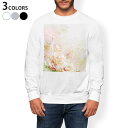トレーナー メンズ 長袖 ホワイト グレー ブラック デザイン S M L XL 2XL sweatshirt trainer 白 黒 灰色 スウェット 005340 花 フラワー 色彩