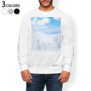 トレーナー メンズ 長袖 ホワイト グレー ブラック デザイン XS S M L XL 2XL sweatshirt trainer 白 黒 灰色 スウェット 005839 写真 空 雪だるま(4)