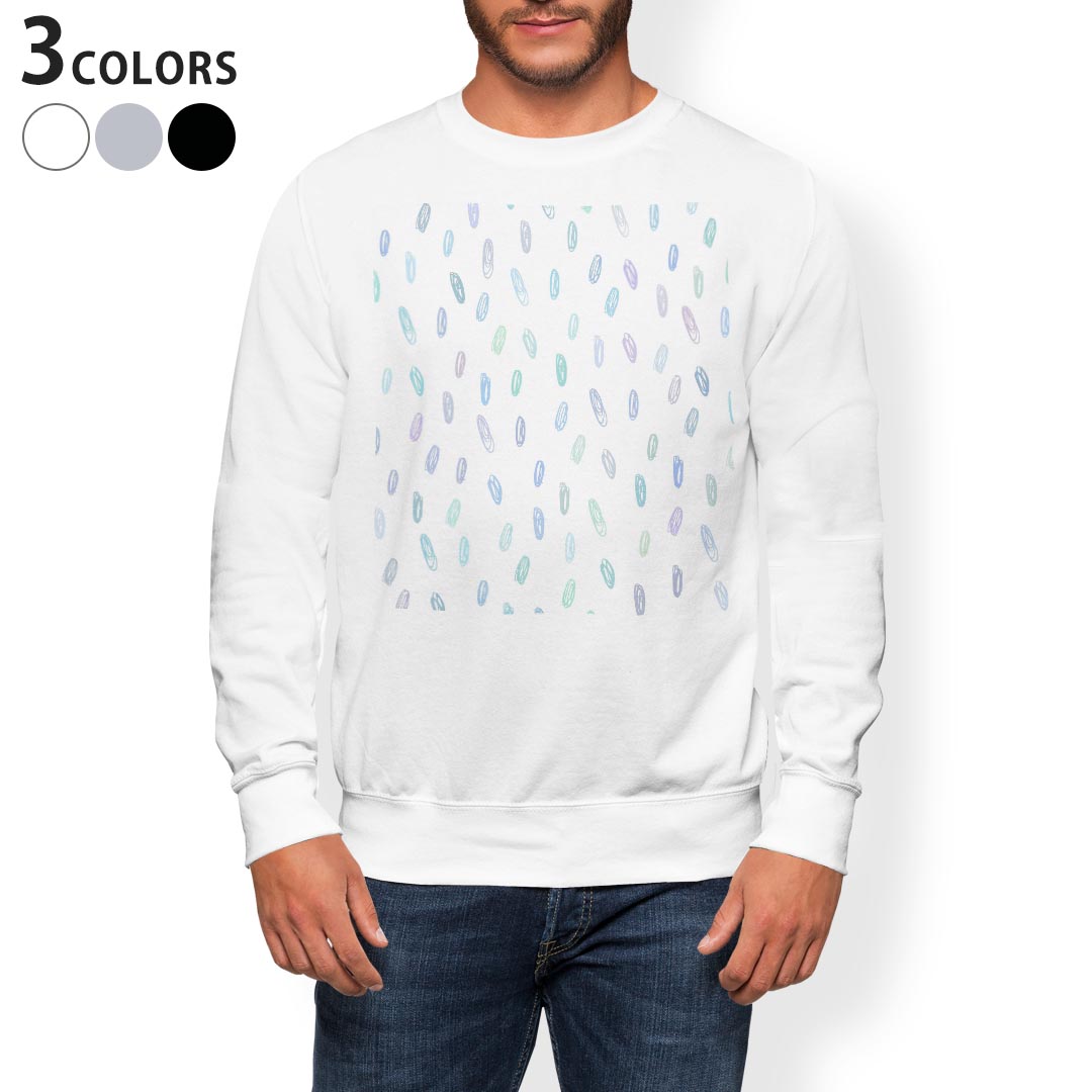 トレーナー メンズ 長袖 ホワイト グレー ブラック デザイン XS S M L XL 2XL sweatshirt trainer 白 黒 灰色 スウェット 050107