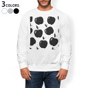 トレーナー メンズ 長袖 ホワイト グレー ブラック デザイン XS S M L XL 2XL sweatshirt trainer 白 黒 灰色 スウェット 050770(4)