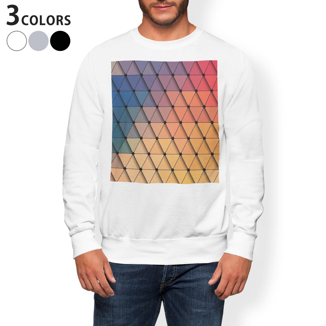 トレーナー メンズ 長袖 ホワイト グレー ブラック デザイン S M L XL 2XL sweatshirt　trainer　白　黒　灰色　スウェット 006643 カラフル　模様