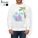 トレーナー メンズ 長袖 ホワイト グレー ブラック デザイン XS S M L XL 2XL sweatshirt trainer 白 黒 灰色 スウェット 007636 イラスト 亀 花 かめ
