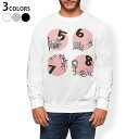 トレーナー メンズ 長袖 ホワイト グレー ブラック デザイン S M L XL 2XL sweatshirt trainer 白 黒 灰色 スウェット 007768 カレンダー 夏 月