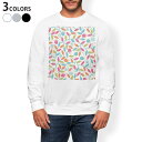 トレーナー メンズ 長袖 ホワイト グレー ブラック デザイン XS S M L XL 2XL sweatshirt trainer 白 黒 灰色 スウェット 007805 花 フラワー カラフル 模様(4)
