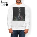 トレーナー メンズ 長袖 ホワイト グレー ブラック デザイン XS S M L XL 2XL sweatshirt trainer 白 黒 灰色 スウェット 008213 カラフル レインボー きらきら 黒 ブラック(4)
