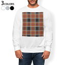 トレーナー メンズ 長袖 ホワイト グレー ブラック デザイン XS S M L XL 2XL sweatshirt trainer 白 黒 灰色 スウェット 008807 チェック 赤 模様(4)