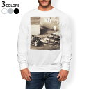 トレーナー メンズ 長袖 ホワイト グレー ブラック デザイン XS S M L XL 2XL sweatshirt trainer 白 黒 灰色 スウェット 008823 写真 カメラ カバン アンティーク(4)