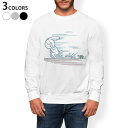 トレーナー メンズ 長袖 ホワイト グレー ブラック デザイン XS S M L XL 2XL sweatshirt trainer 白 黒 灰色 スウェット 008928 うさぎ 亀 イラスト