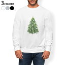 トレーナー メンズ 長袖 ホワイト グレー ブラック デザイン S M L XL 2XL sweatshirt trainer 白 黒 灰色 スウェット 009841 クリスマス ツリー 緑