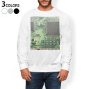 トレーナー メンズ 長袖 ホワイト グレー ブラック デザイン XS S M L XL 2XL sweatshirt trainer 白 黒 灰色 スウェット 010272 部品 ネジ 緑(4)