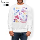 トレーナー メンズ 長袖 ホワイト グレー ブラック デザイン S M L XL 2XL sweatshirt trainer 白 黒 灰色 スウェット 010490 水彩 カラフル
