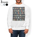 トレーナー メンズ 長袖 ホワイト グレー ブラック デザイン S M L XL 2XL sweatshirt trainer 白 黒 灰色 スウェット 010587 模様 テント ネイビー