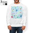 トレーナー メンズ 長袖 ホワイト グレー ブラック デザイン S M L XL 2XL sweatshirt trainer 白 黒 灰色 スウェット 011285 風船 カラフル 水彩