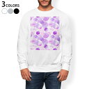 トレーナー メンズ 長袖 ホワイト グレー ブラック デザイン S M L XL 2XL sweatshirt trainer 白 黒 灰色 スウェット 012784 水玉 ドット 水彩