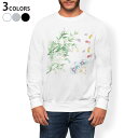 トレーナー メンズ 長袖 ホワイト グレー ブラック デザイン S M L XL 2XL sweatshirt trainer 白 黒 灰色 スウェット 013868 七夕 短冊 夏