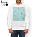 トレーナー メンズ 長袖 ホワイト グレー ブラック デザイン S M L XL 2XL sweatshirt trainer 白 黒 灰色 スウェット 014635 雨 傘 イラスト